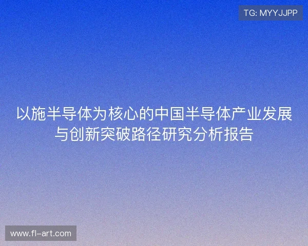 以施半导体为核心的中国半导体产业发展与创新突破路径研究分析报告